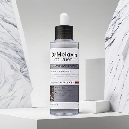 Dr.Melaxin, Peel Shot Glow Rice Exfoliating Ampoule, Gentle Exfoliating Face and Body Scrub for All Skin Types, Korean Skincare